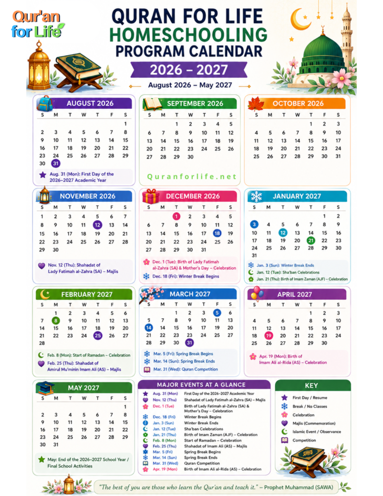 Quran for Life Calendar